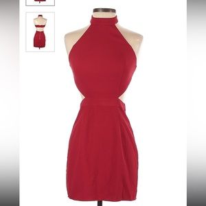 NBD X Naven Twins Merlot Cut Out Dress